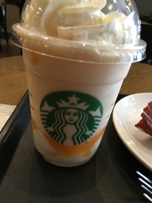 メロン＆クリームフラペチーノ♪