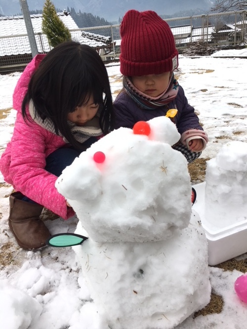 雪遊びができた日曜日♪